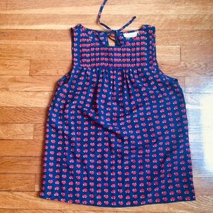 Kenar sleeveless blouse with hearts